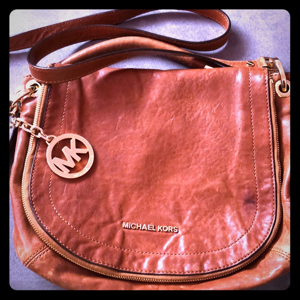 Michael Kors tan cross body bag or shoulder bag